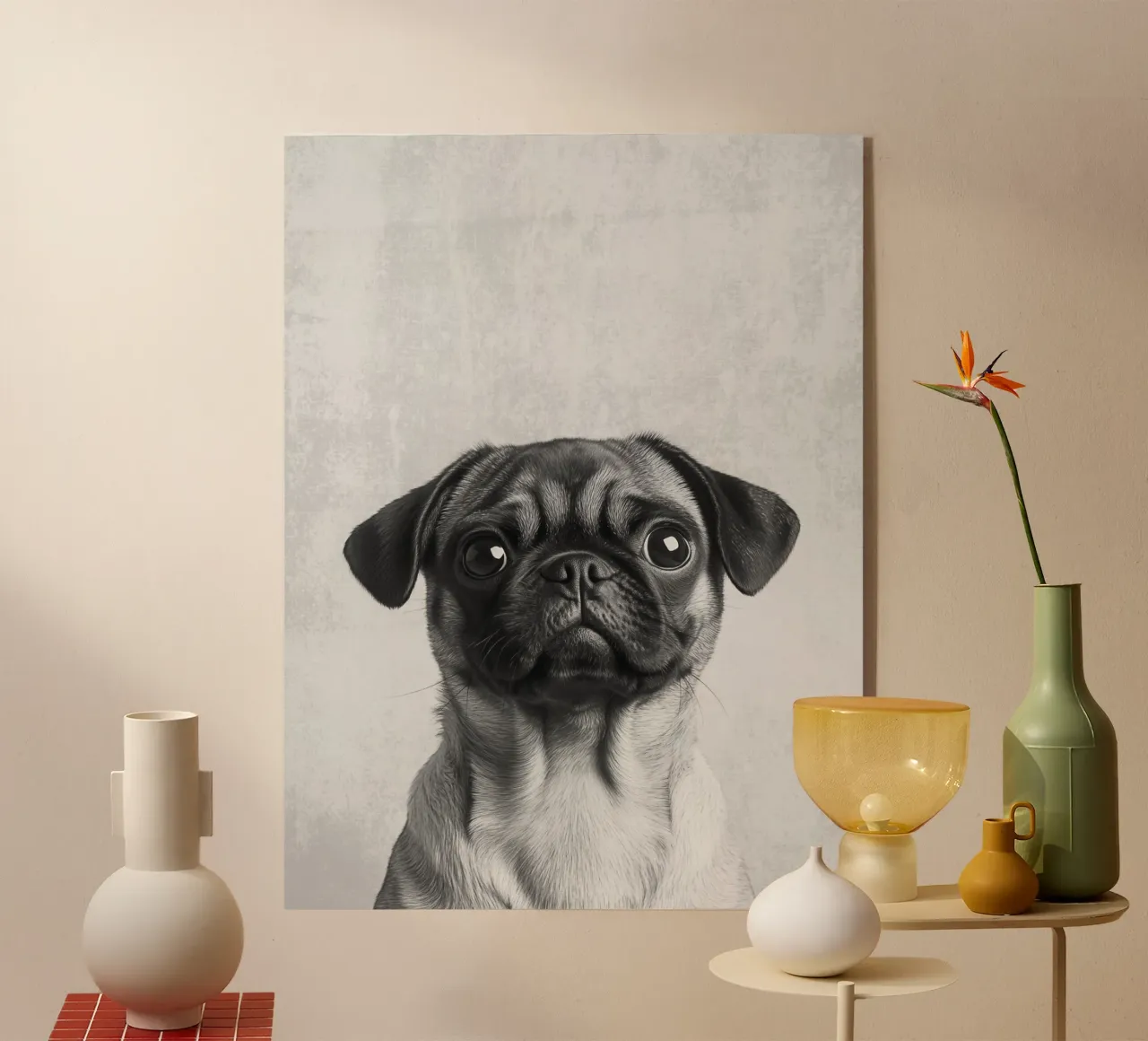 Milo der Mops plexiglass da Carinaprint