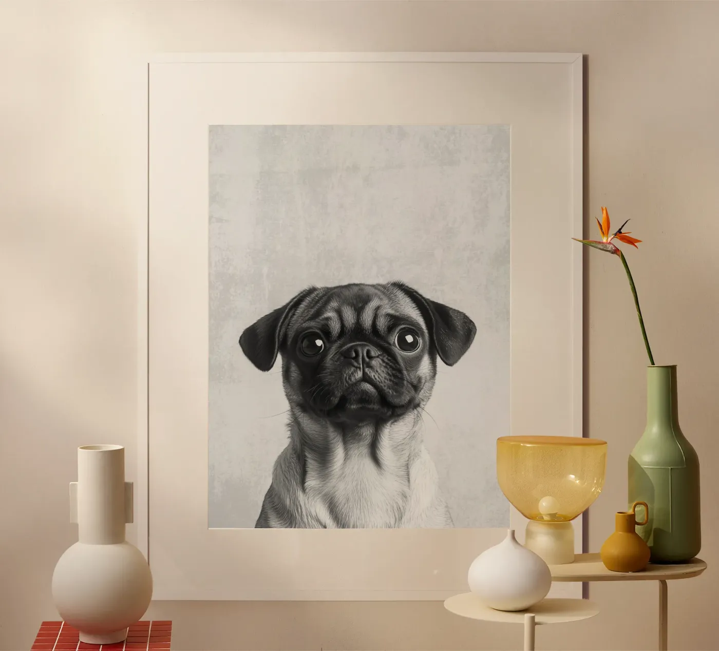 Milo der Mops Poster von Carinaprint