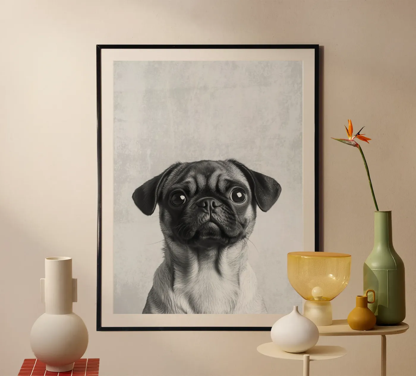 Milo der Mops Poster von Carinaprint