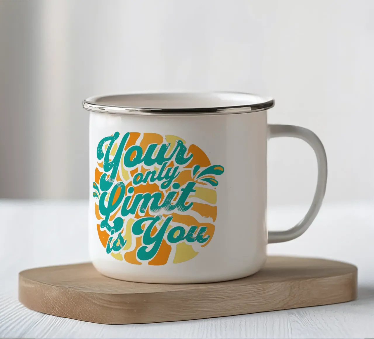 Il vostro unico limite siete voi tazza in smalto da Gunawan Rb