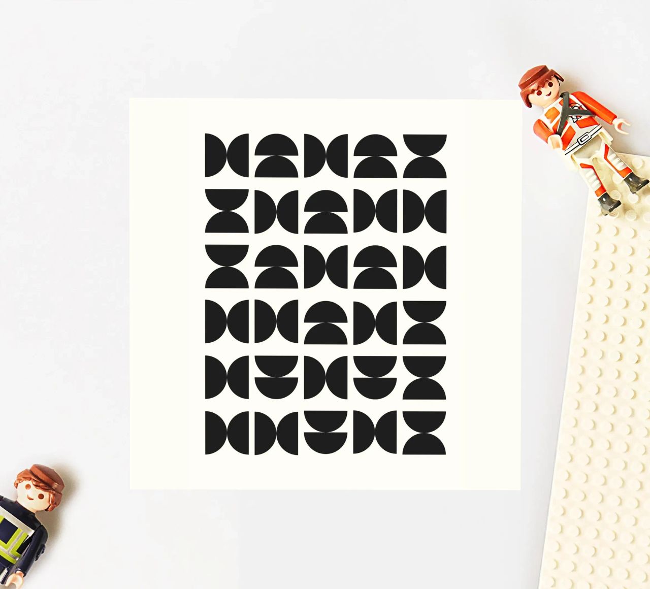 Abstract Boho mid century Pattern 09 autocollant de Paigaam Studio
