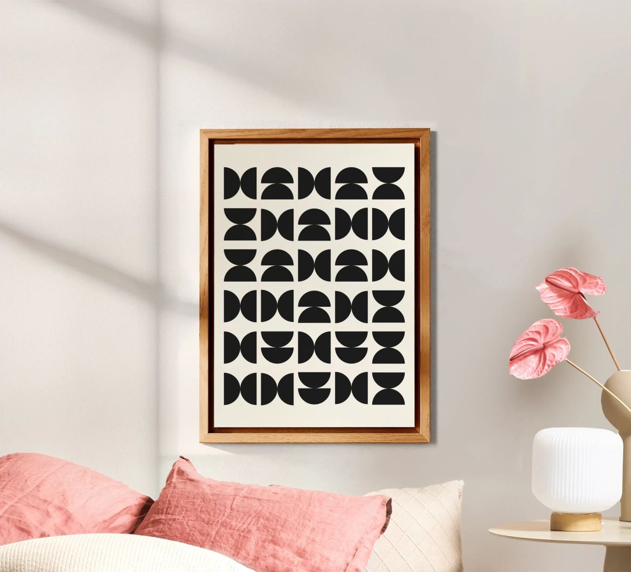 Abstract Boho mid century Pattern 09 alluminio dibond da Paigaam Studio