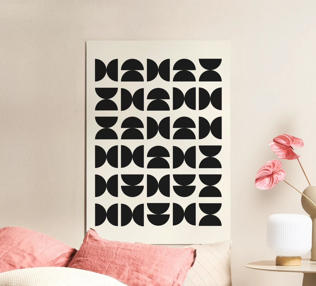 Abstract Boho mid century Pattern 09 alluminio dibond da Paigaam Studio