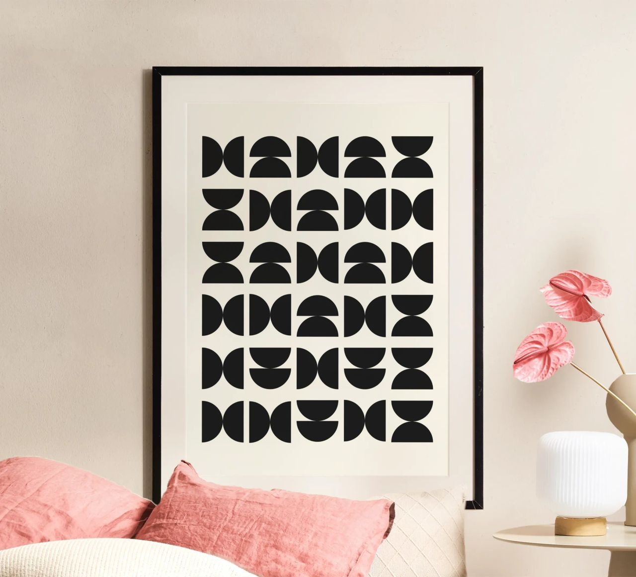 Abstract Boho mid century Pattern 09 poster de Paigaam Studio