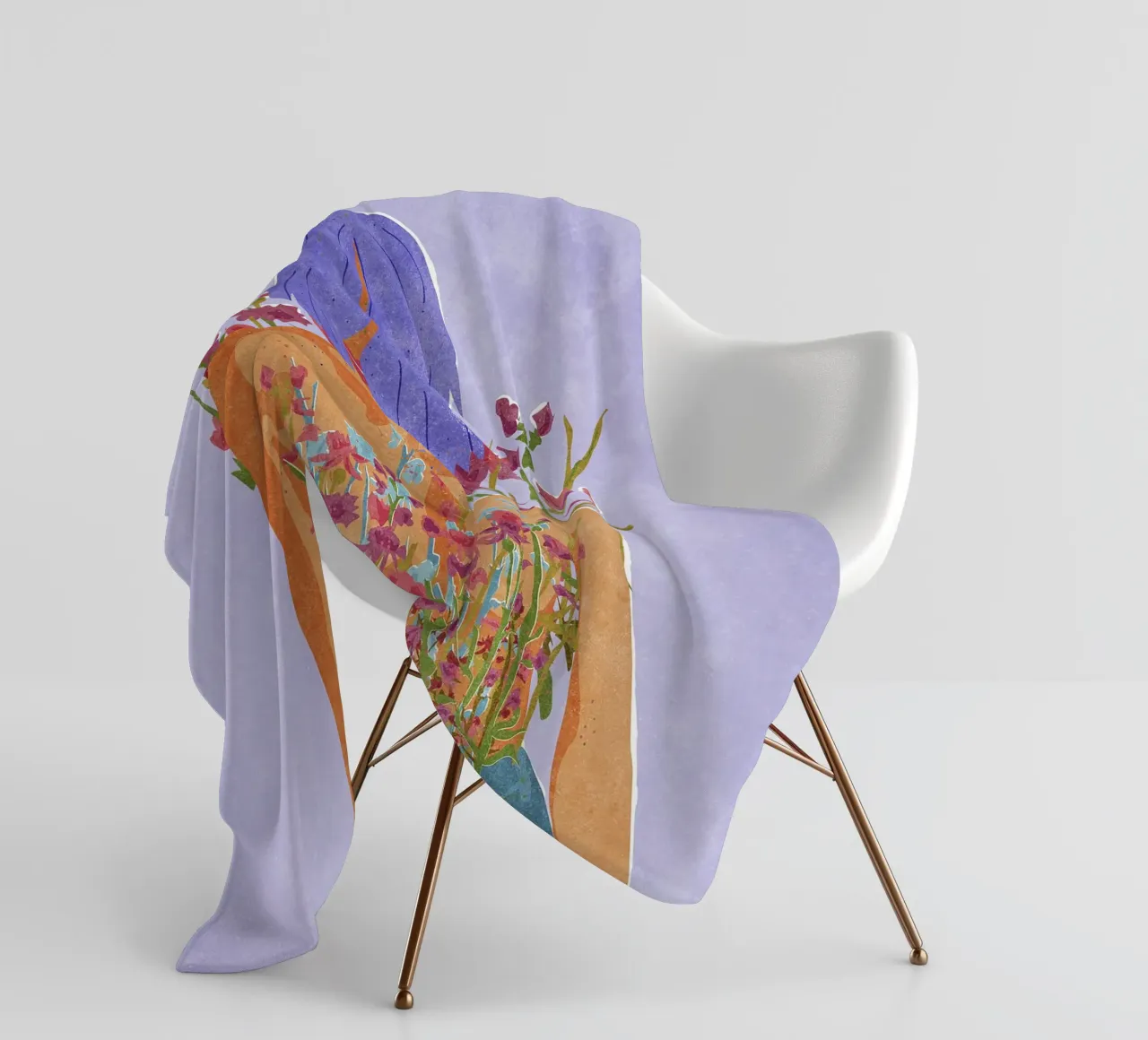 Blooming Feminity coperta in pile da Illustration Raissa Oltmanns
