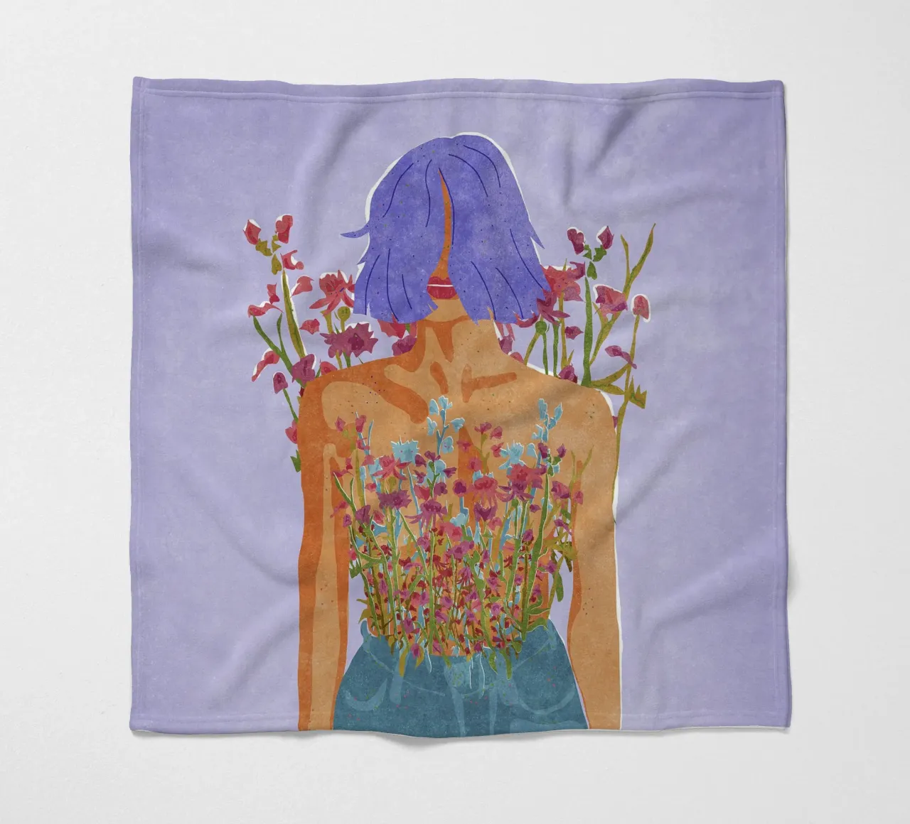 Blooming Feminity coperta in pile da Illustration Raissa Oltmanns