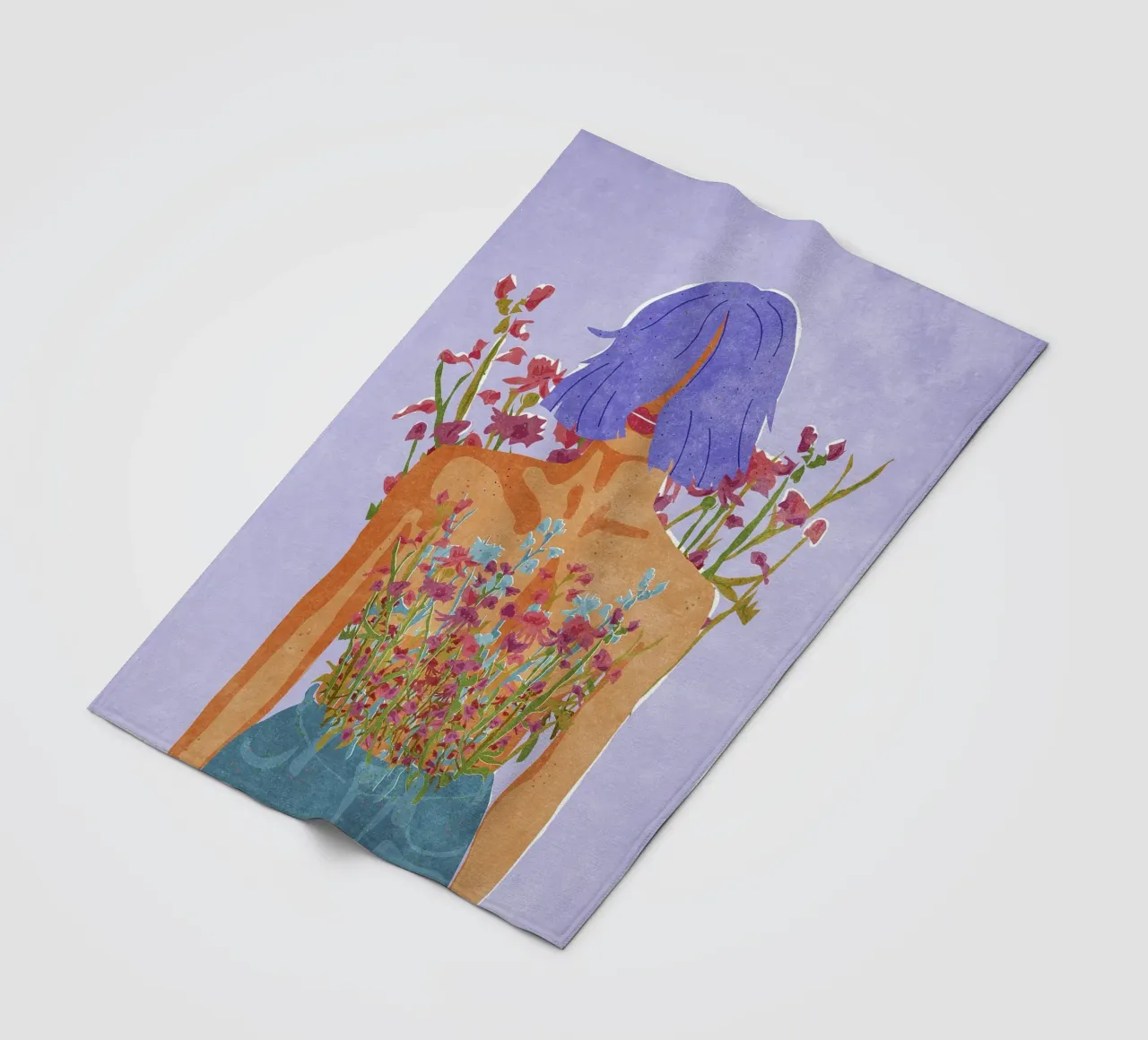 Blooming Feminity coperta in pile da Illustration Raissa Oltmanns