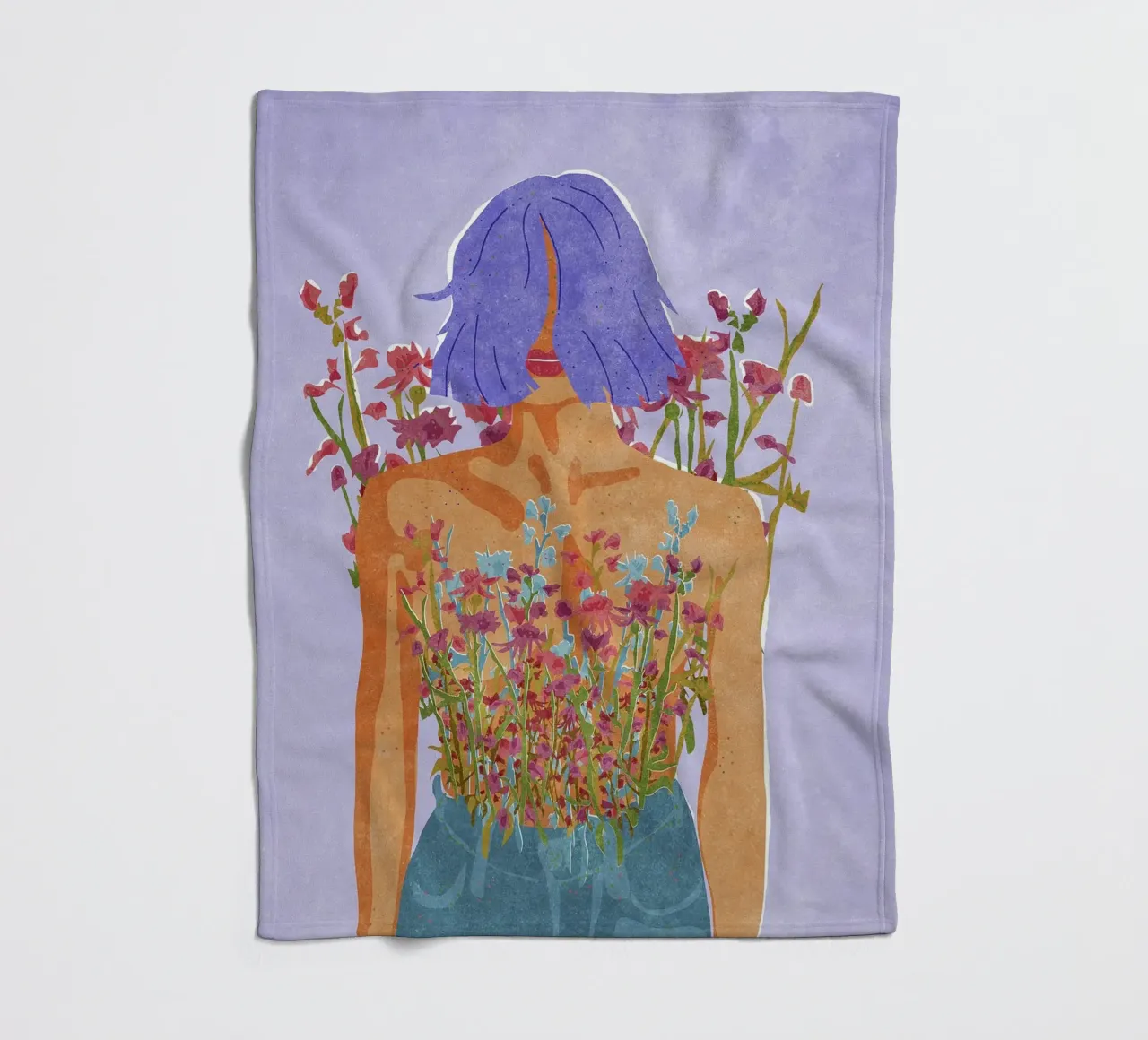 Blooming Feminity coperta in pile da Illustration Raissa Oltmanns