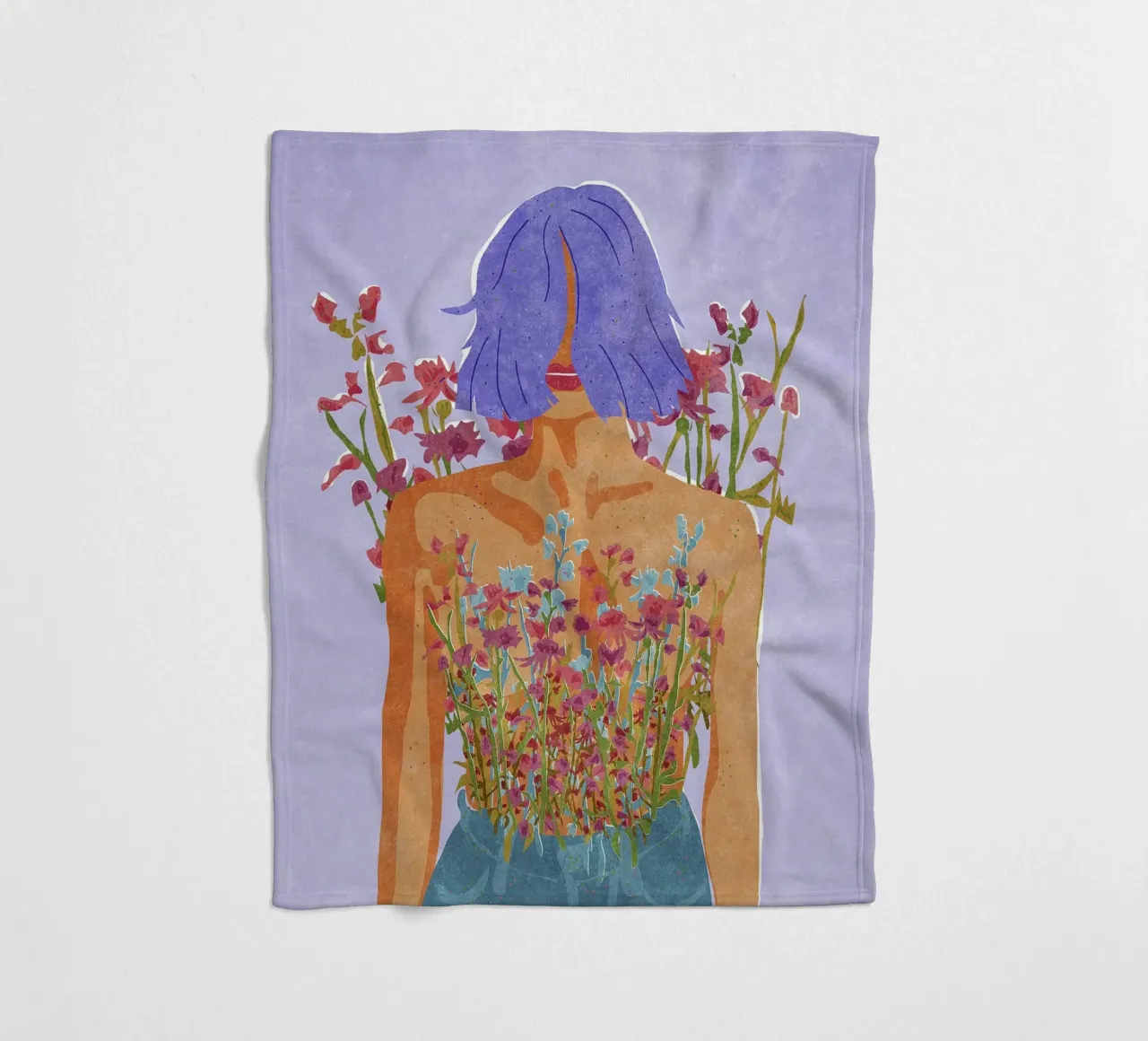 Blooming Feminity coperta in pile da Illustration Raissa Oltmanns