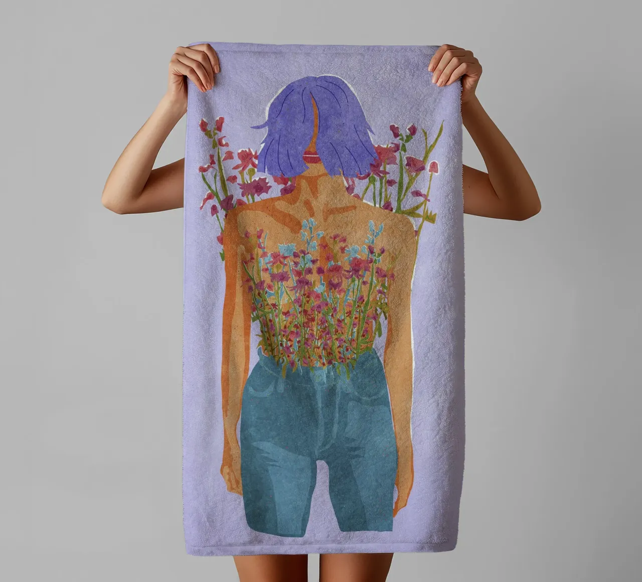 Blooming Feminity asciugamano da bagno da Illustration Raissa Oltmanns