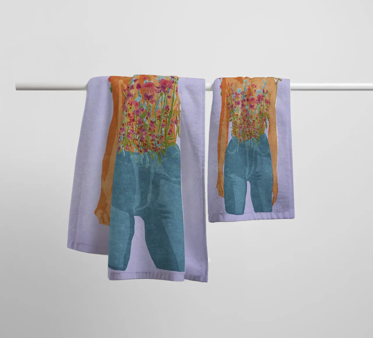 Blooming Feminity asciugamano da bagno da Illustration Raissa Oltmanns