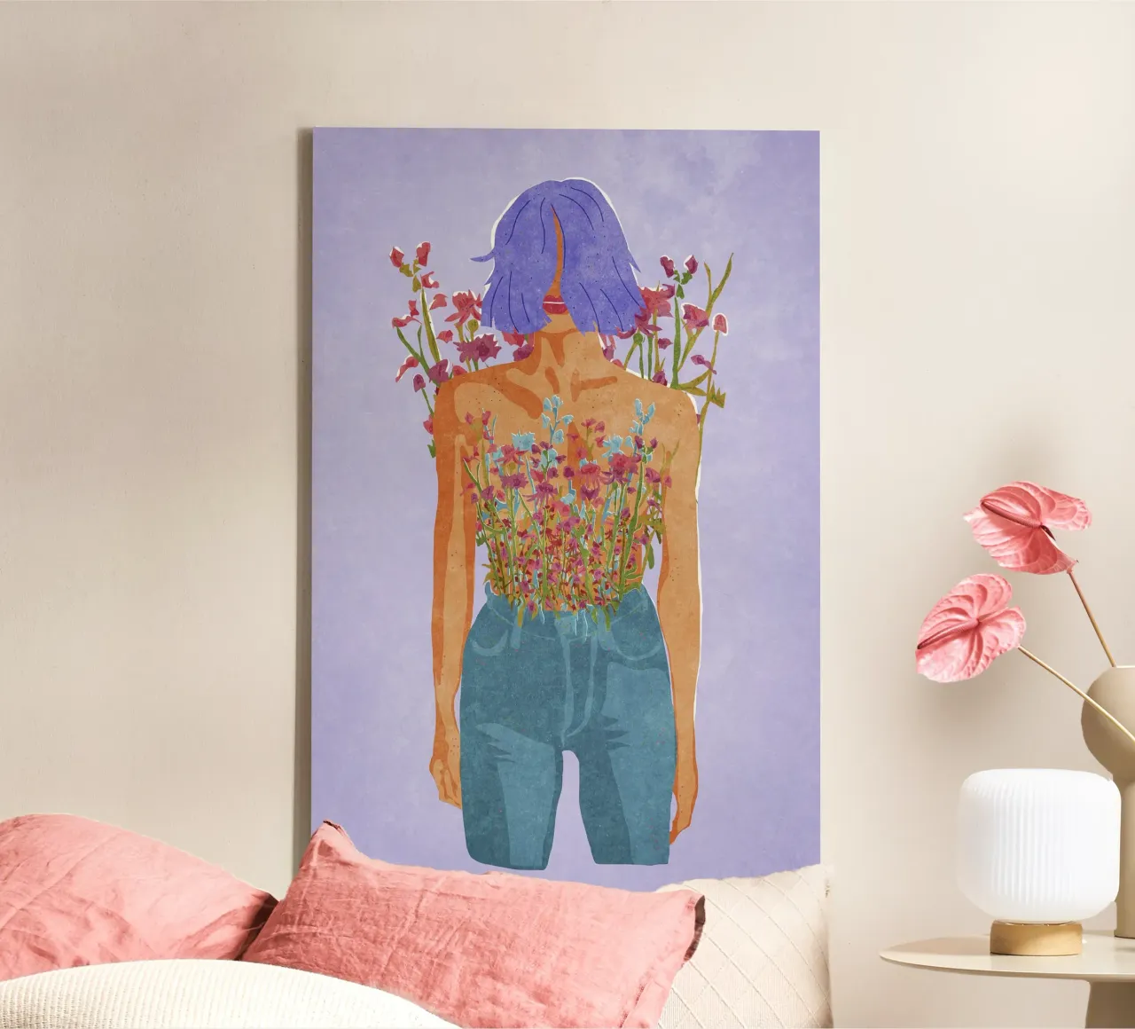 Blooming Feminity canvas by Illustration Raissa Oltmanns