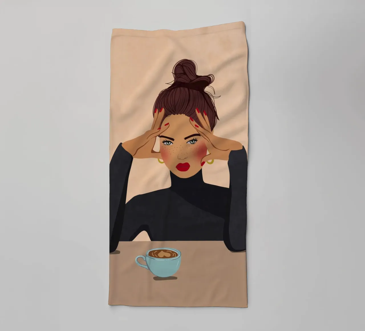 But first Coffee asciugamano da bagno da Illustration Raissa Oltmanns