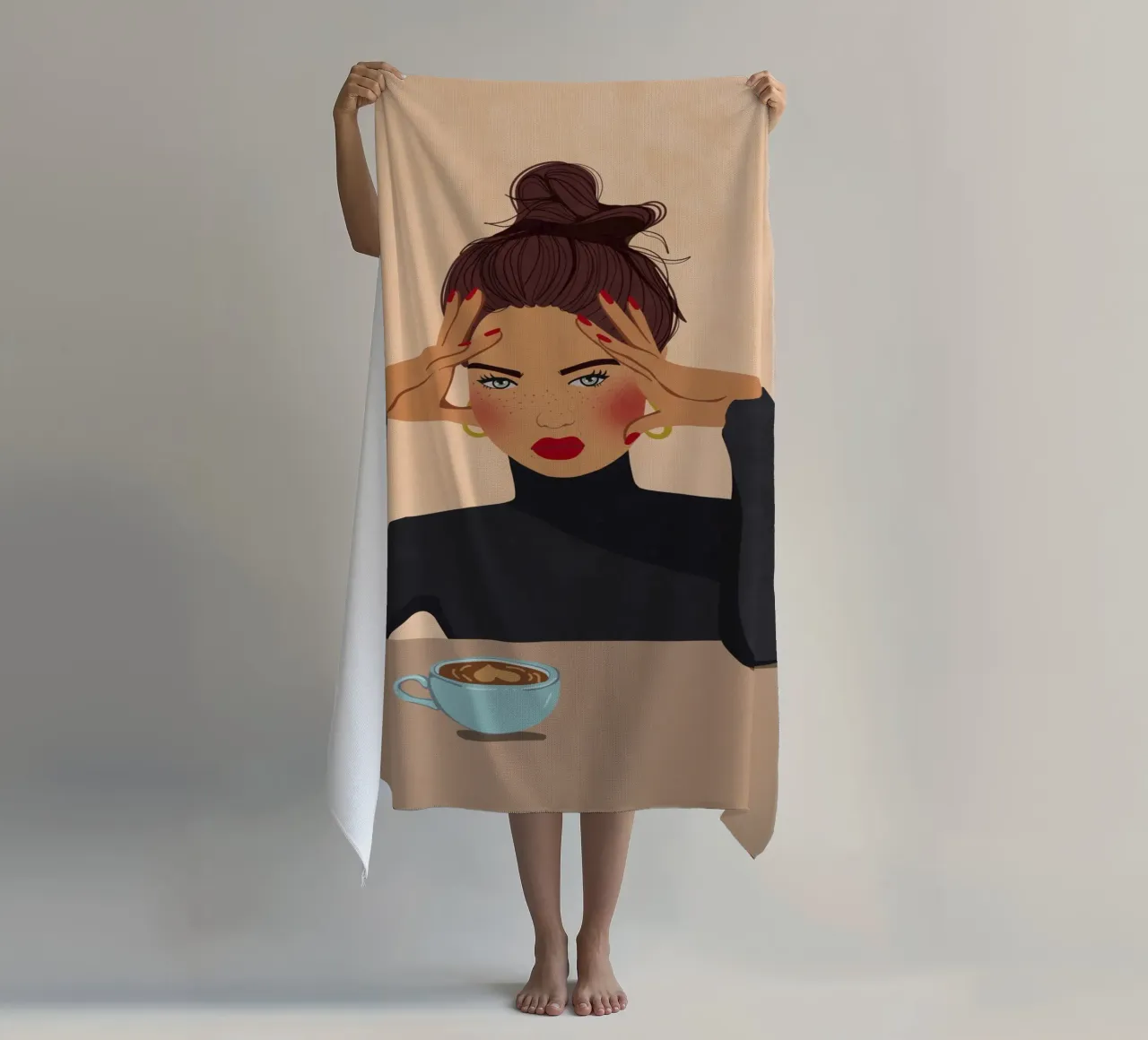 But first Coffee telo mare da Illustration Raissa Oltmanns