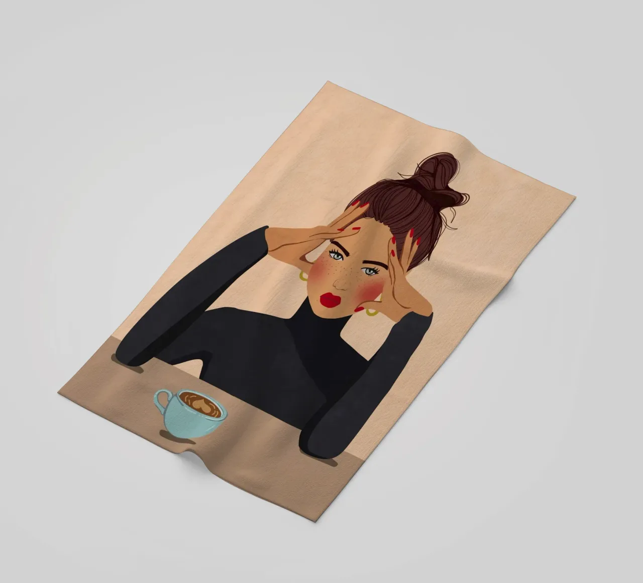 But first Coffee telo mare da Illustration Raissa Oltmanns