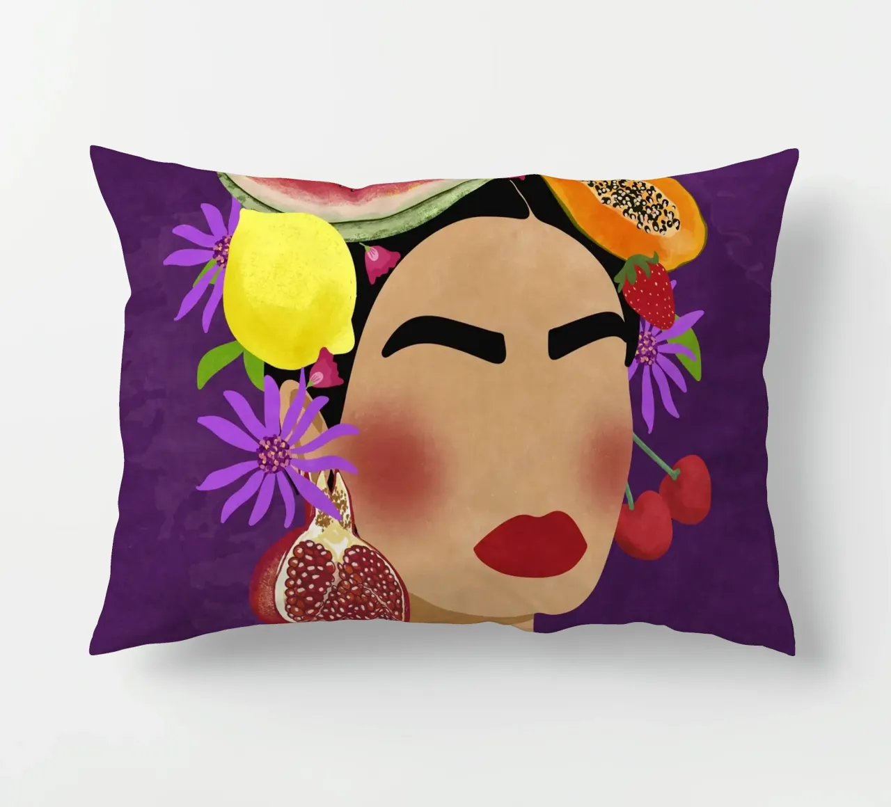 Frida & Fruits cuscino da Illustration Raissa Oltmanns