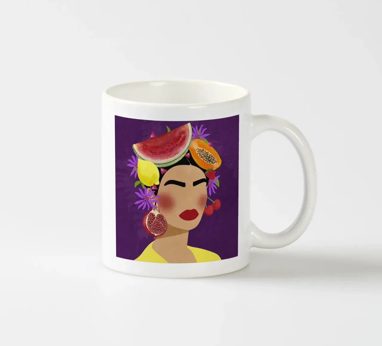 Frida & Fruits tazza in ceramica da Illustration Raissa Oltmanns