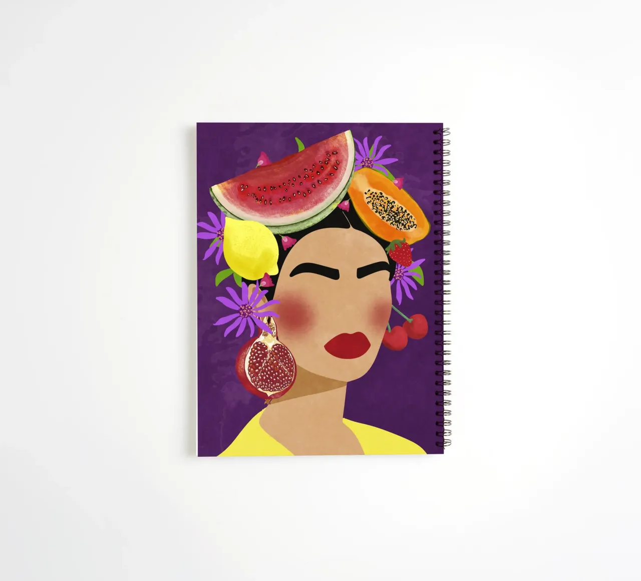 Frida & Fruits spiral notebook by Illustration Raissa Oltmanns