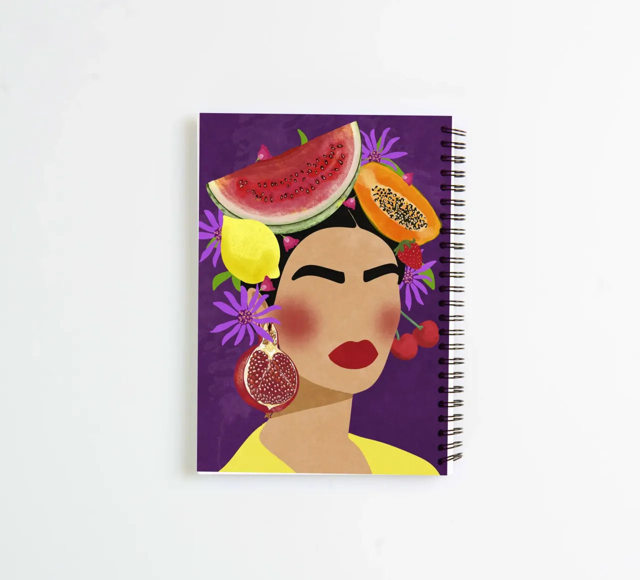 Frida & Fruits spiral notebook by Illustration Raissa Oltmanns