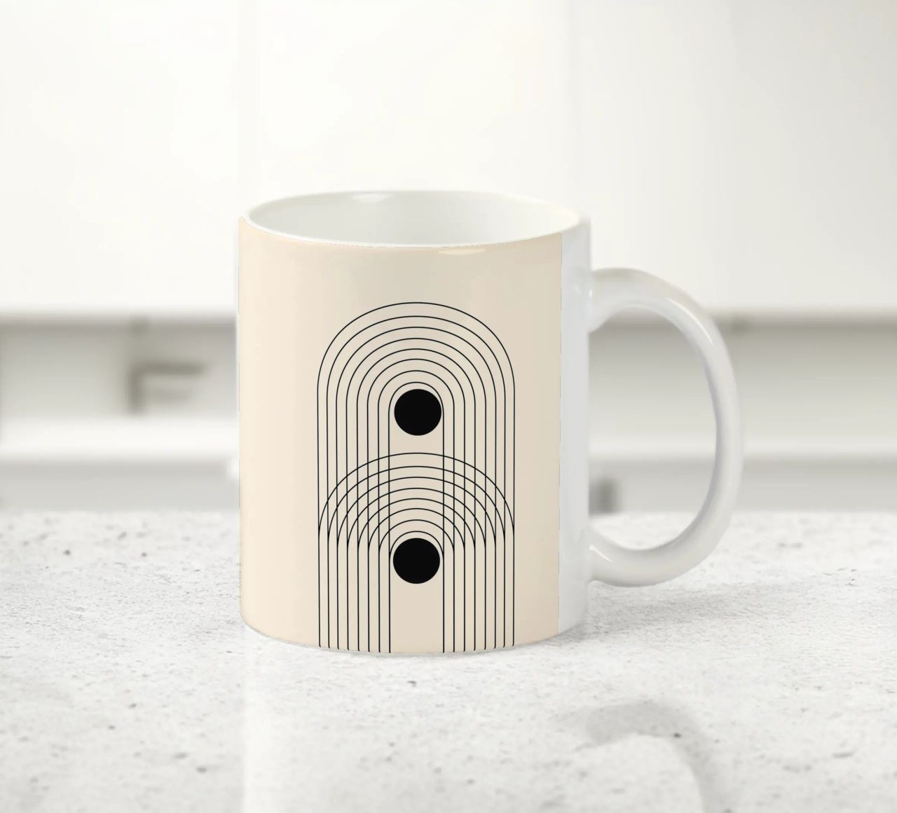 Astratto Boho metà secolo Pattern 10 tazza in ceramica da Paigaam Studio
