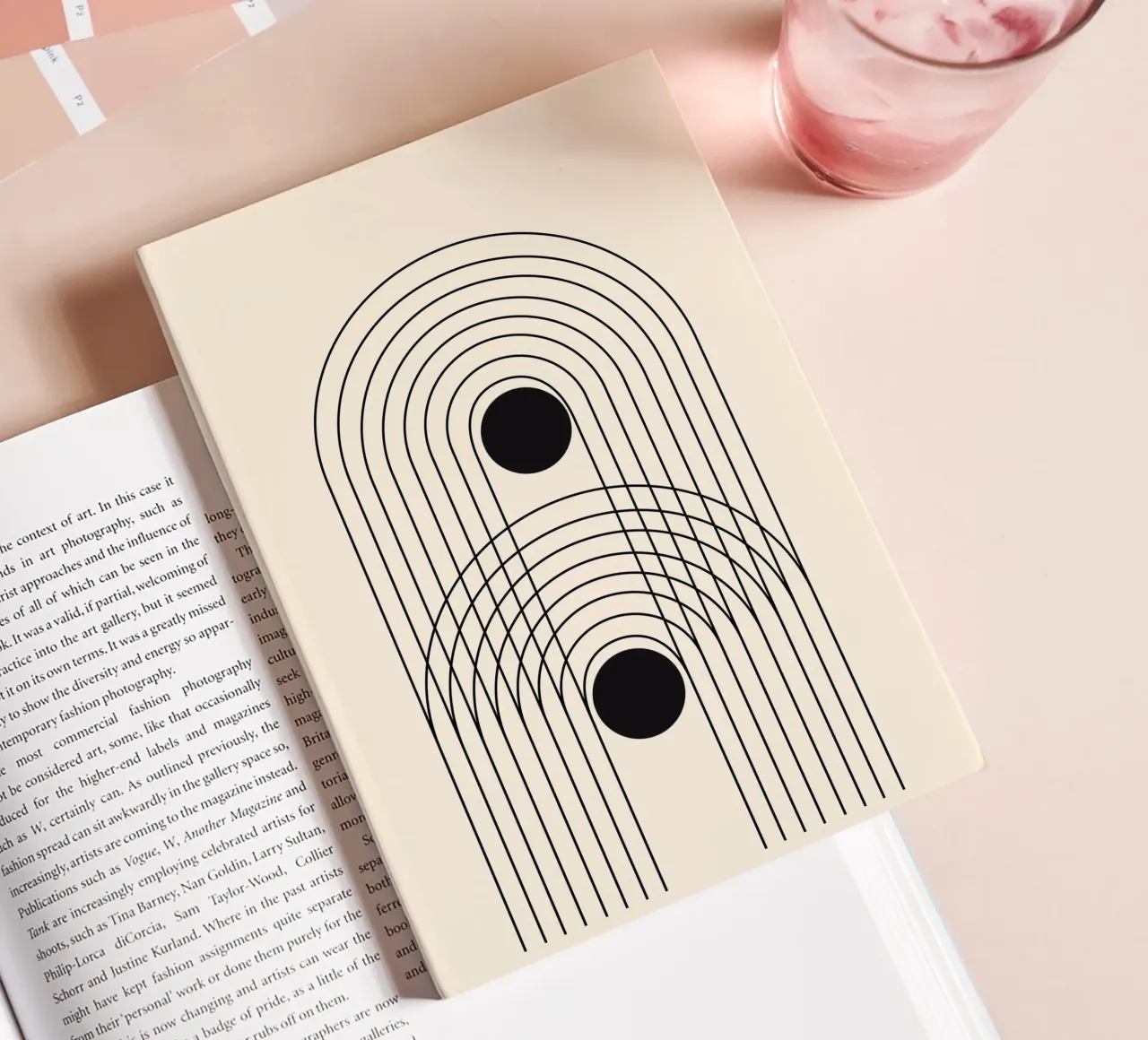 Astratto Boho metà secolo Pattern 10 diario da Paigaam Studio