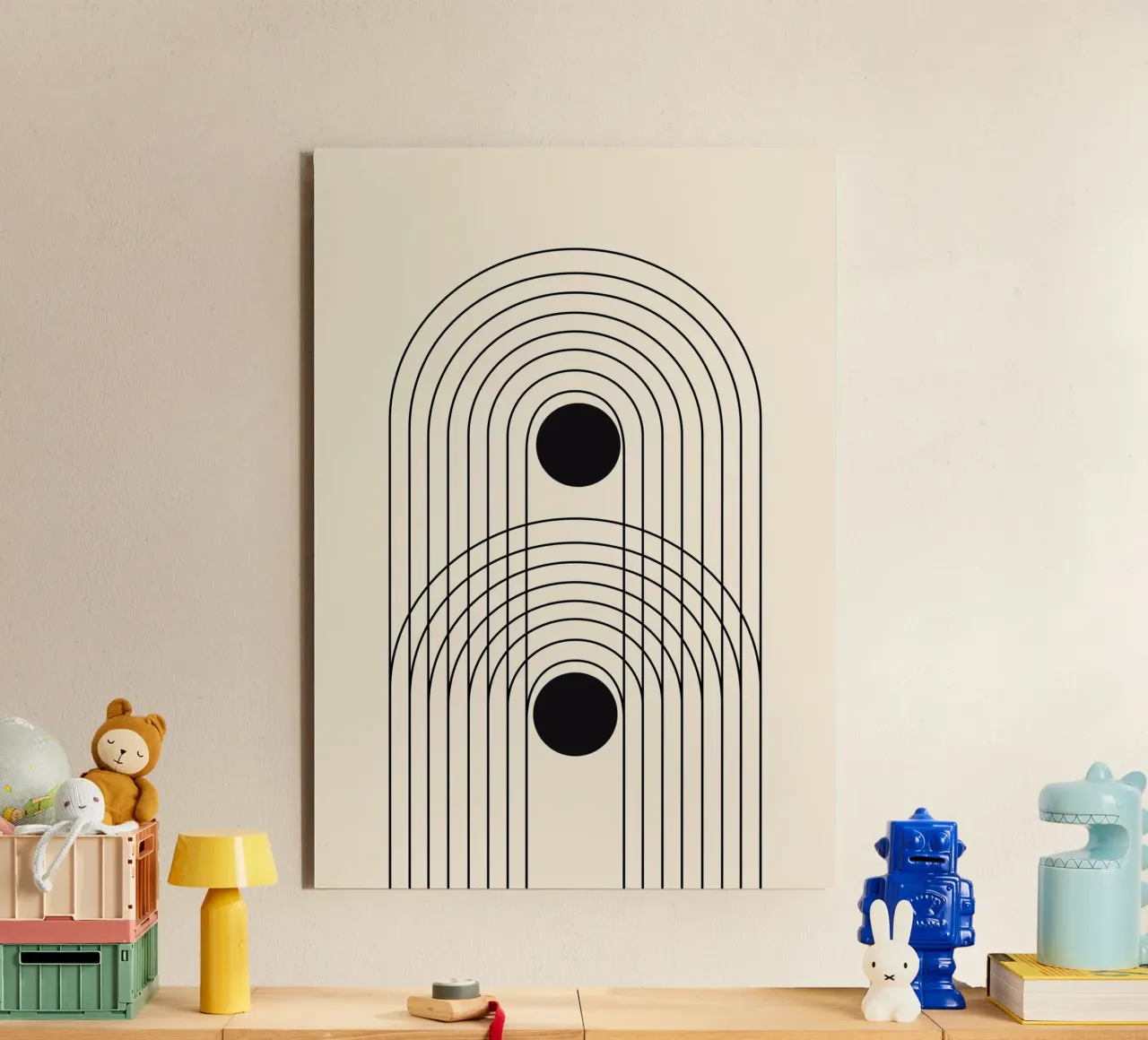 Abstrakt Boho Mitte des Jahrhunderts Muster 10 Alu-Dibond von Paigaam Studio
