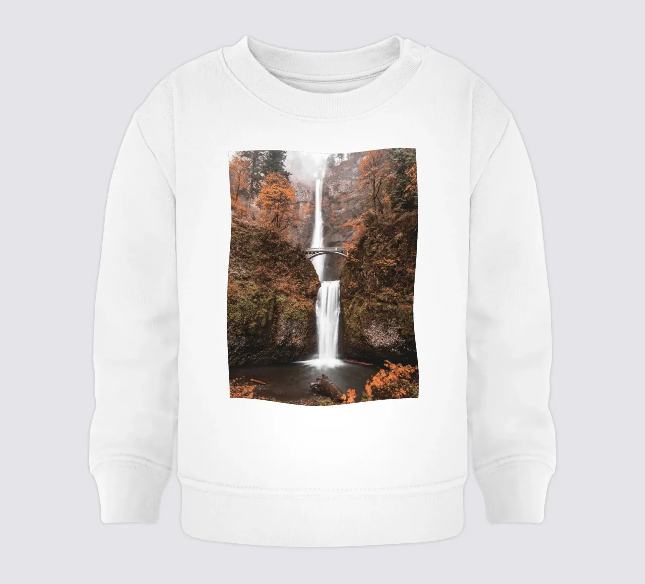 Cascata autunnale con ponte in stile vintage felpa neonato da Whole©