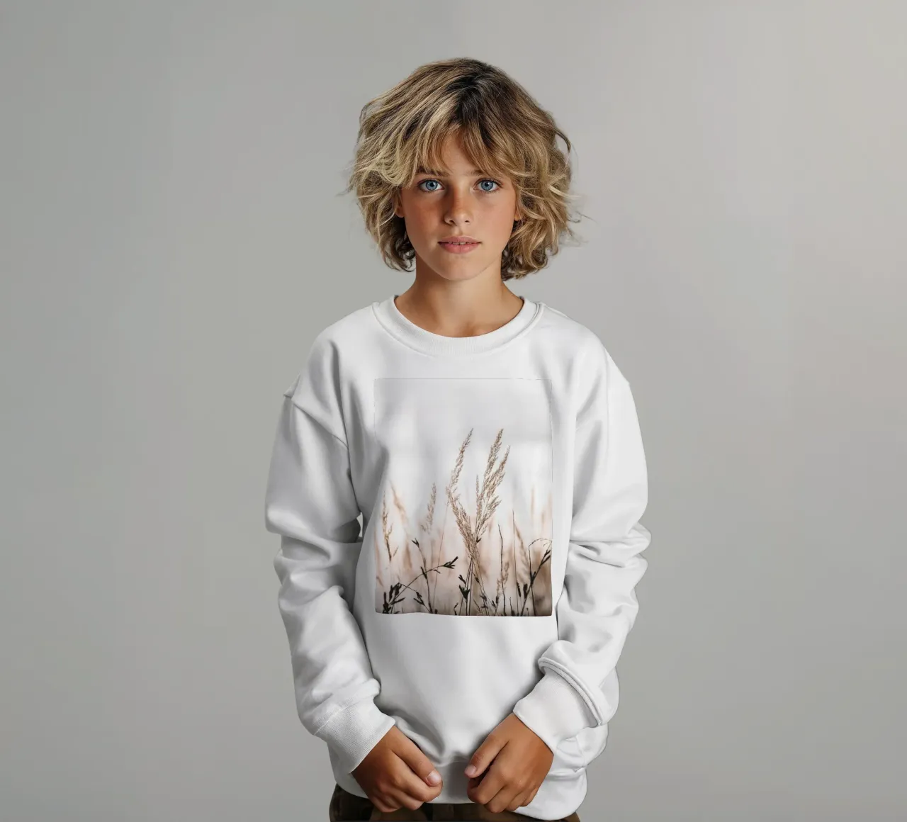 Erbe delicate nella luce del mattino - Design naturale felpa bambino da Whole©