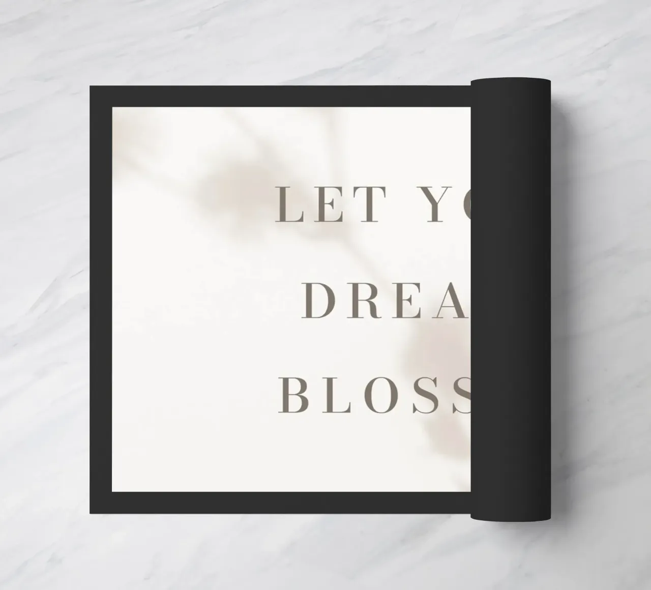 Motiverende quote bloemen schaduwen deurmat van Whole©