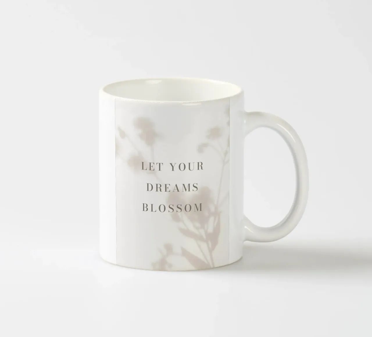 Motiverende quote bloemen schaduwen keramische mok van Whole©