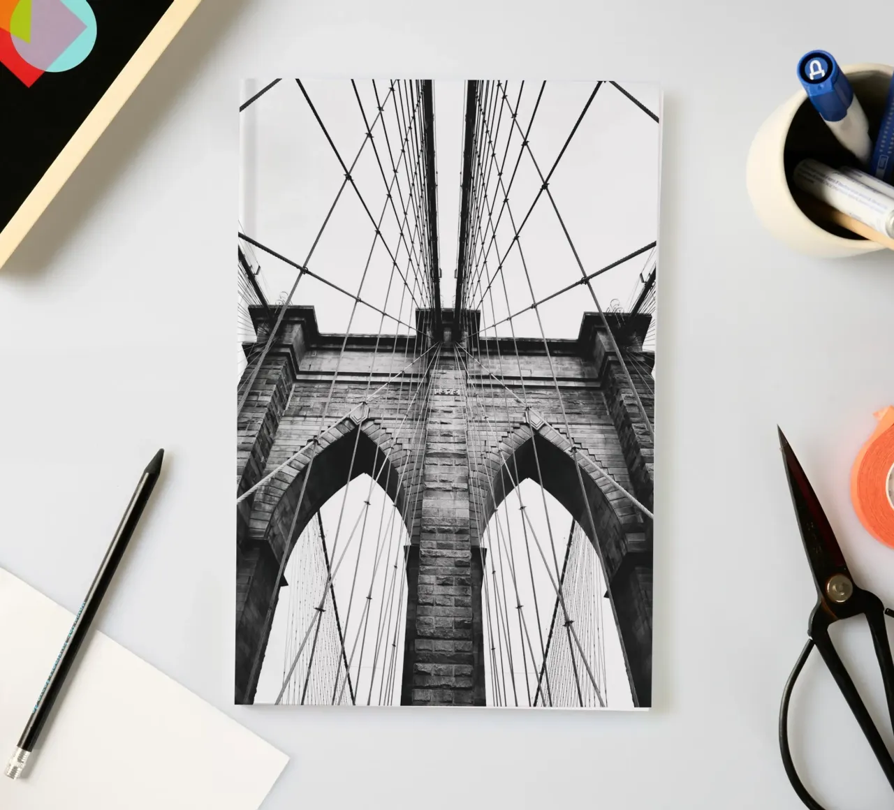 Architecture Art Black and White notebook by Whole©