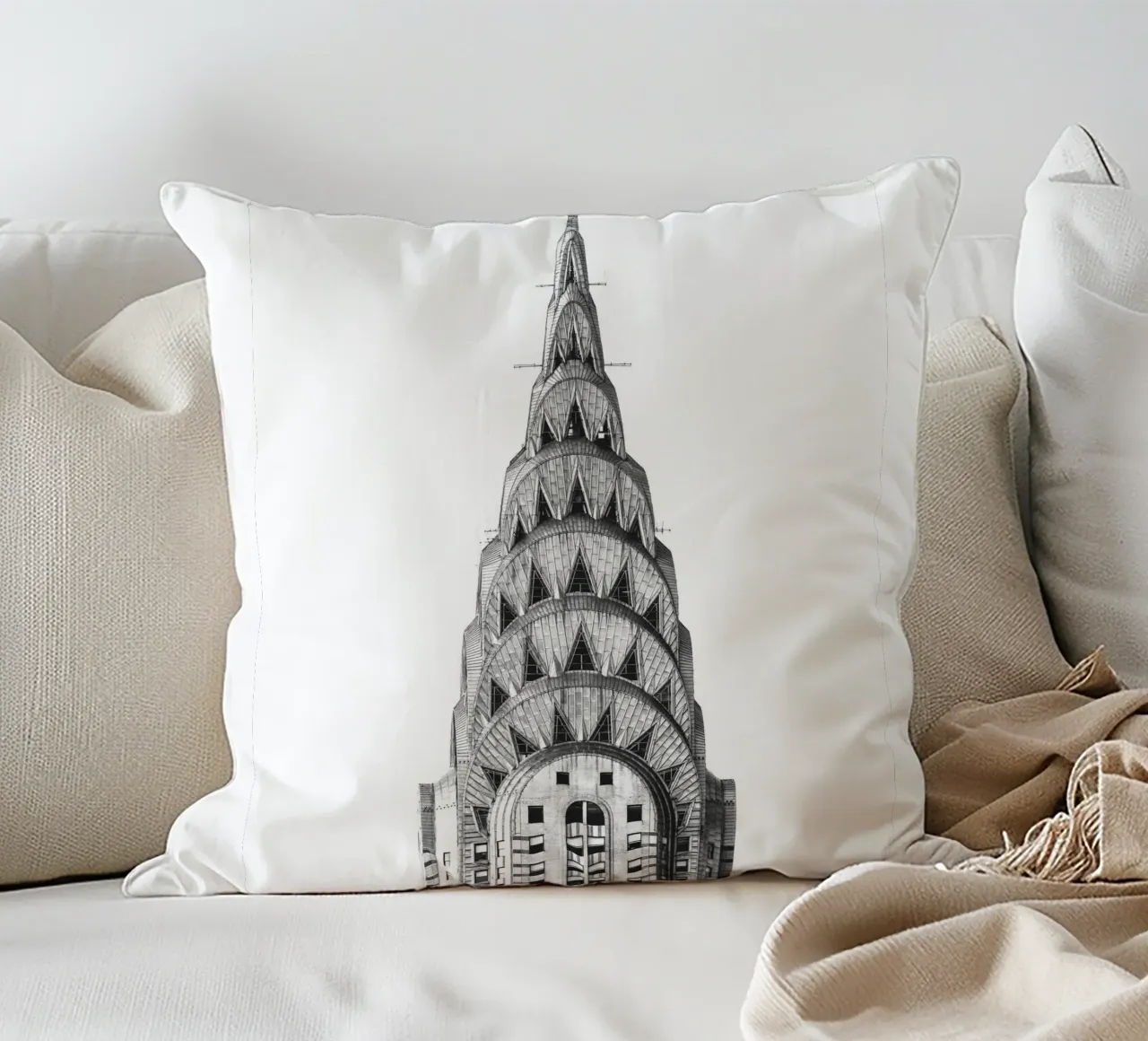 Chef-d'œuvre de l'architecture Art déco coussin de Whole©