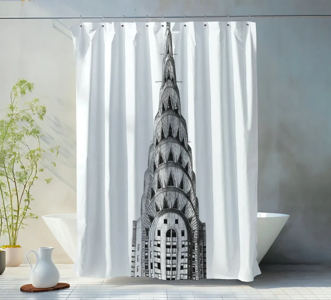 Art Deco architectural masterpiece shower curtain by Whole©