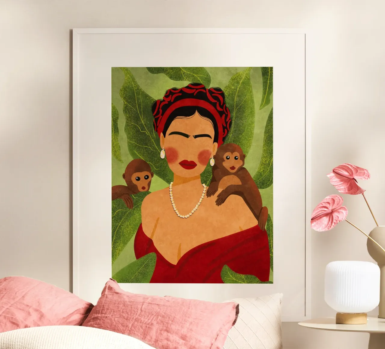 Frida & Monkeys carta hahnemühle da Illustration Raissa Oltmanns
