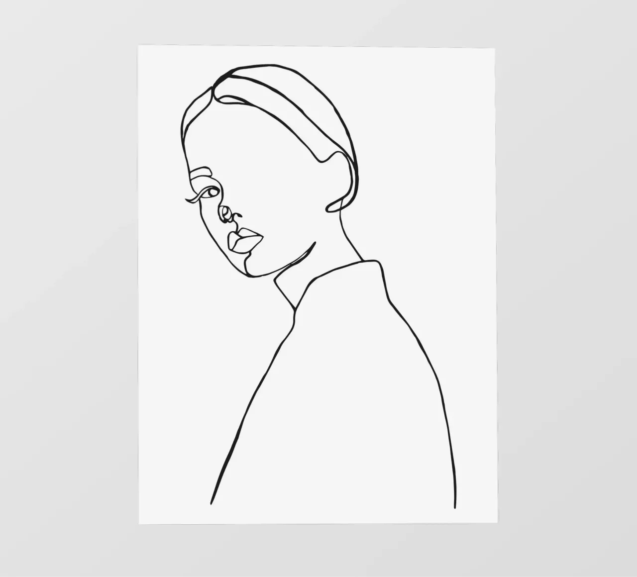 Ritratto minimalista di line art pellicola backlit da Whole©