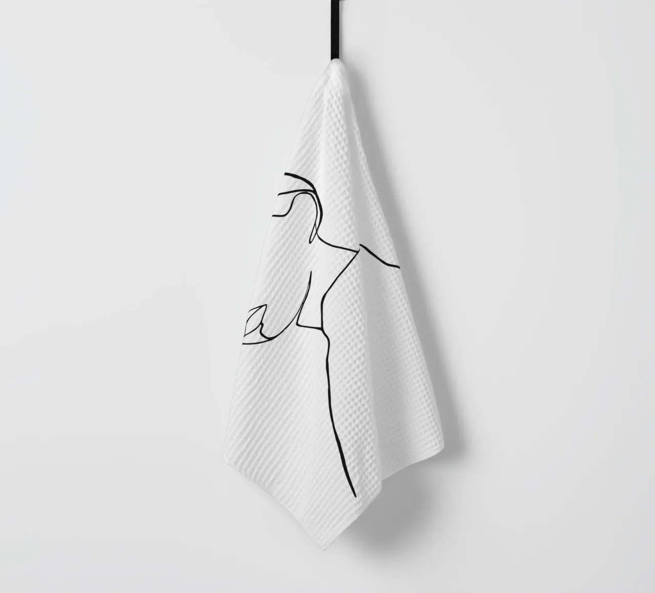 Ritratto minimalista di line art canovaccio da cucina da Whole©