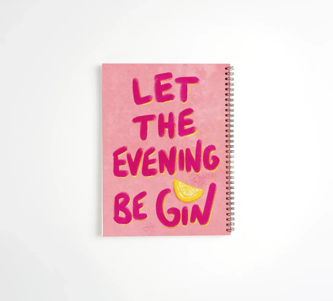 Let the evening be GIN spiral notebook by Illustration Raissa Oltmanns
