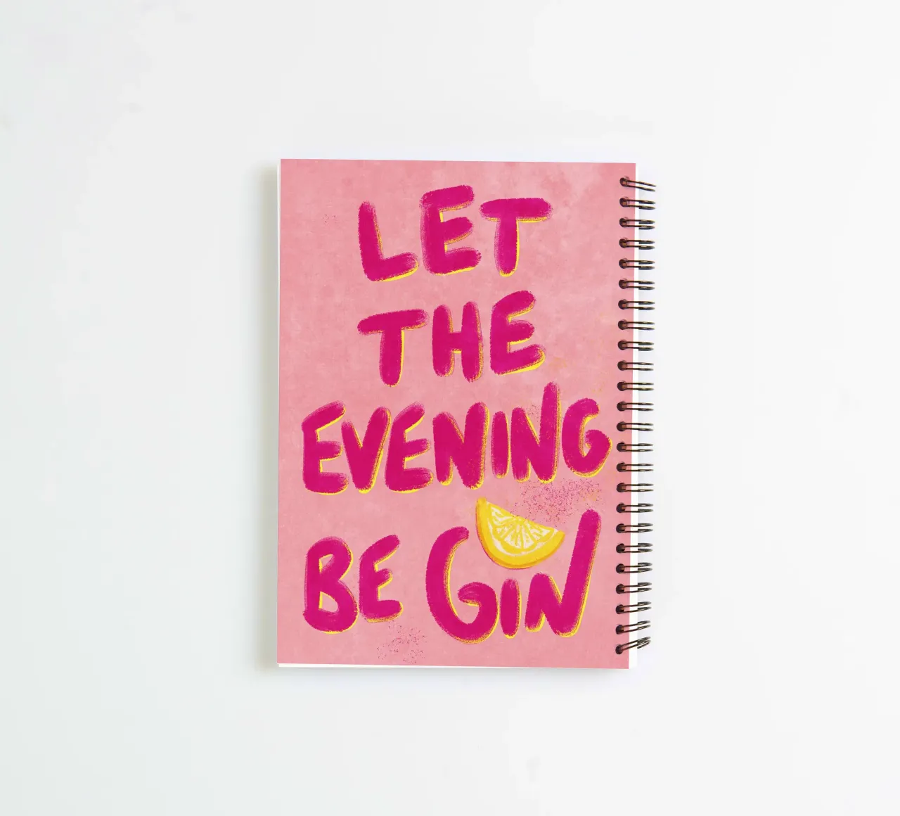 Let the evening be GIN spiral notebook by Illustration Raissa Oltmanns