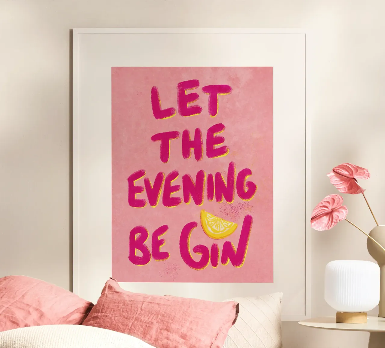 Let the evening be GIN carta hahnemühle da Illustration Raissa Oltmanns