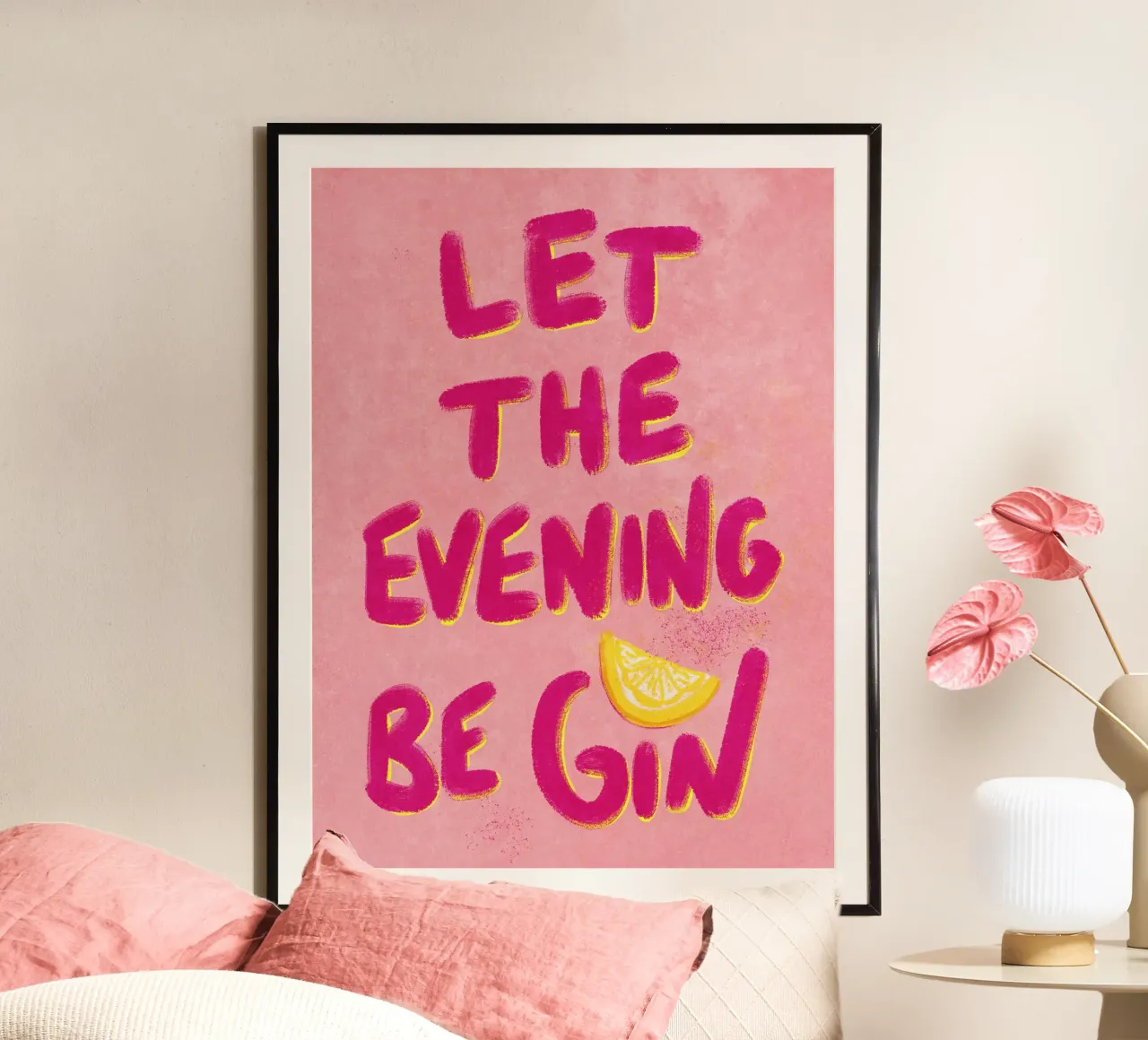 Let the evening be GIN carta hahnemühle da Illustration Raissa Oltmanns