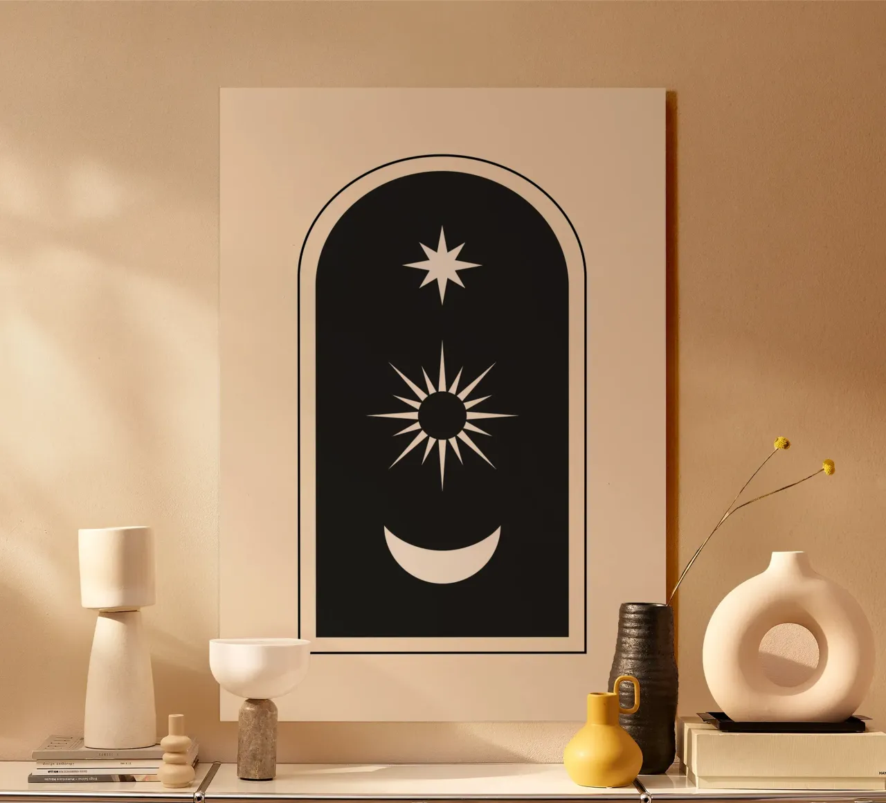 Astratto Boho metà secolo Pattern 11 alluminio dibond da Paigaam Studio