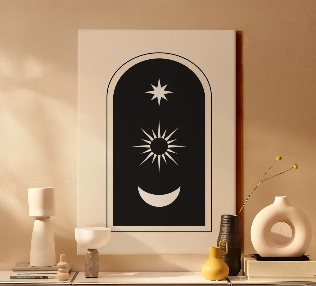 Astratto Boho metà secolo Pattern 11 tela da Paigaam Studio