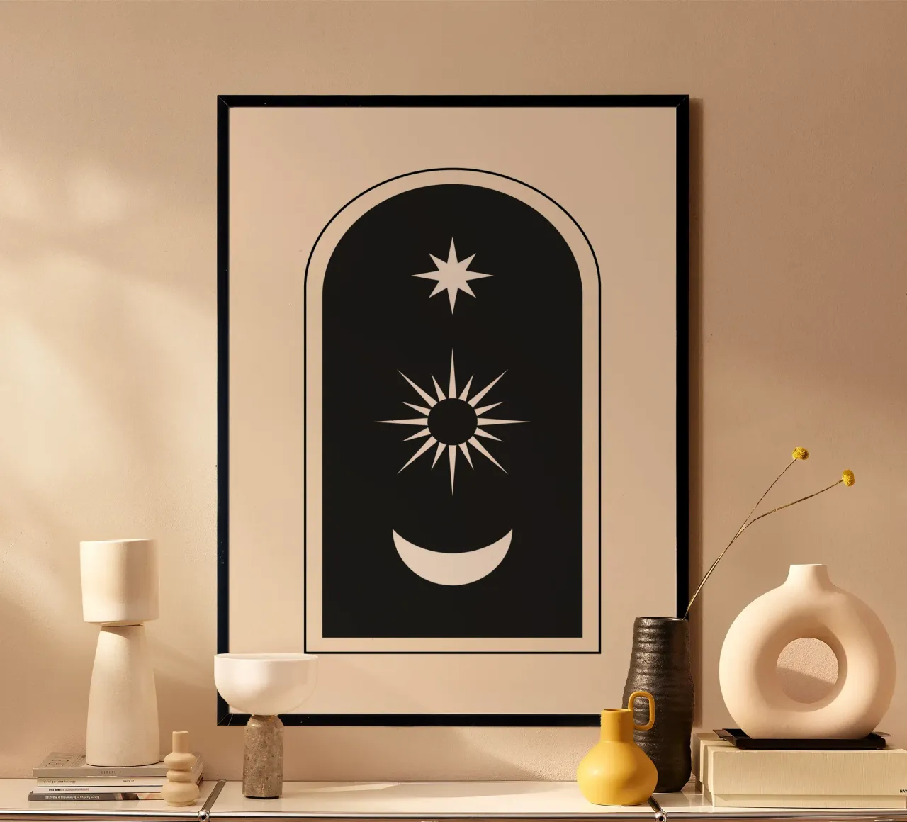 Astratto Boho metà secolo Pattern 11 carta hahnemühle da Paigaam Studio