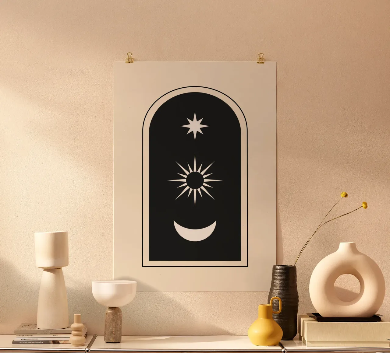 Astratto Boho metà secolo Pattern 11 carta hahnemühle da Paigaam Studio