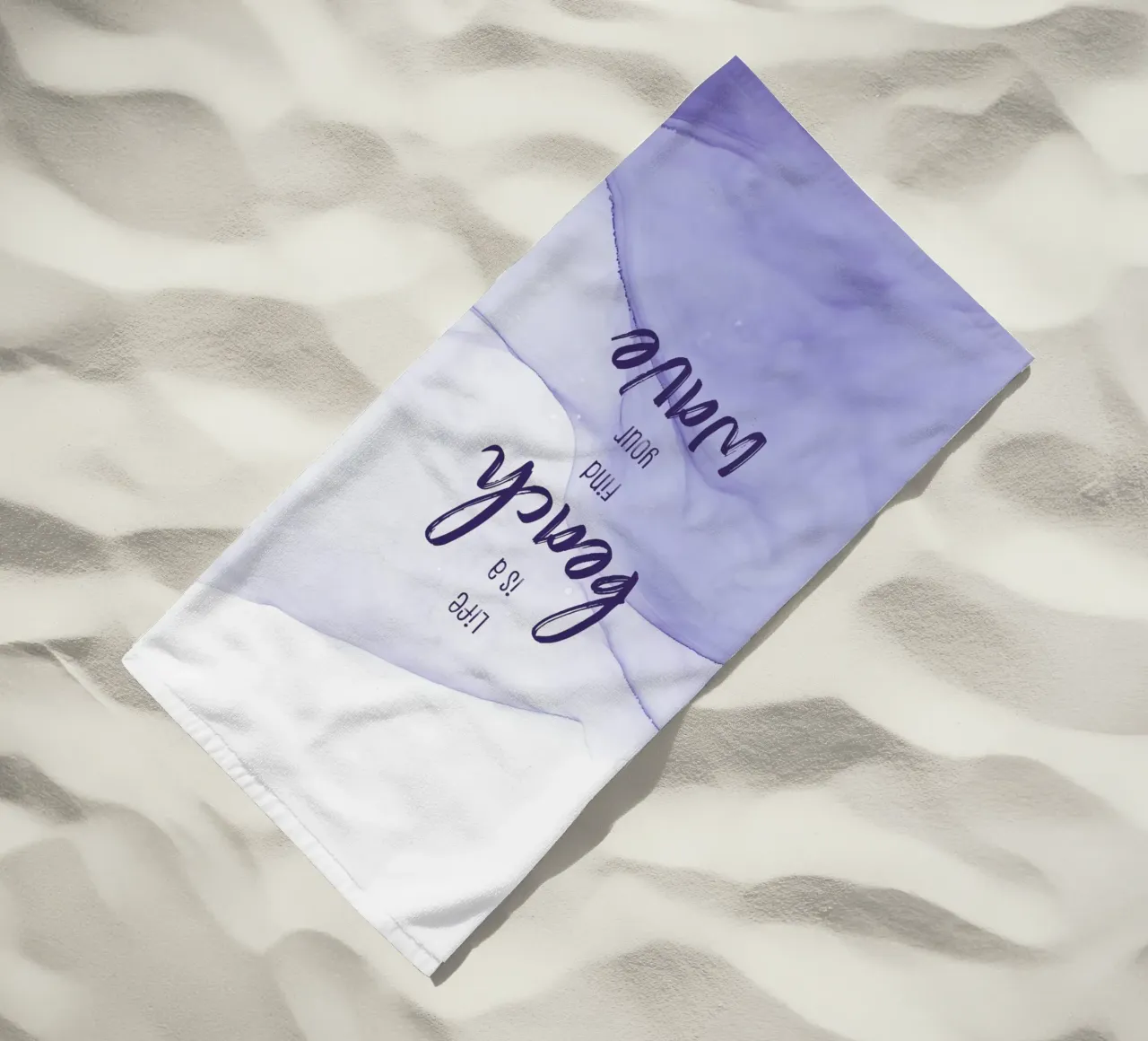 Life is a beach. Find your wave. | floating colors telo mare da Melanie Viola