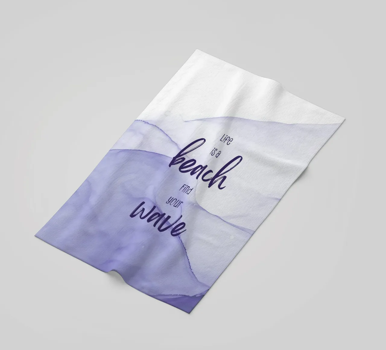 Life is a beach. Find your wave. | floating colors telo mare da Melanie Viola