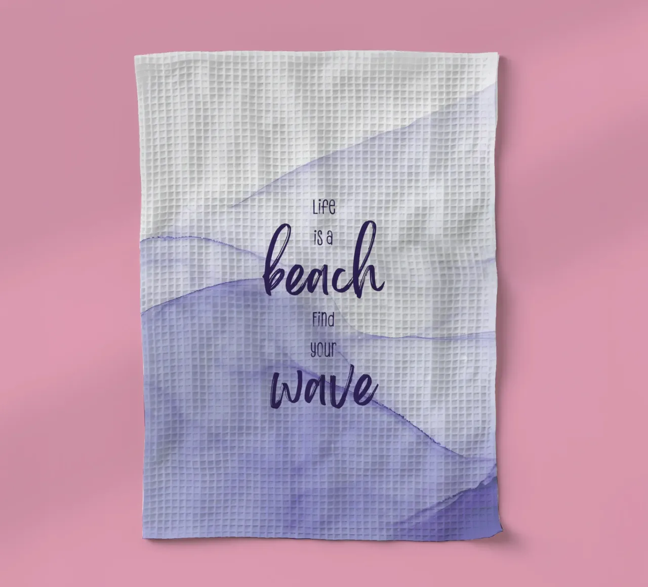 Life is a beach. Find your wave. | floating colors canovaccio da cucina da Melanie Viola