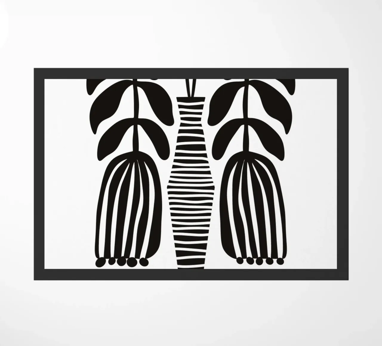 Black Abstract Flowers in Vase zerbino da Illustration Raissa Oltmanns