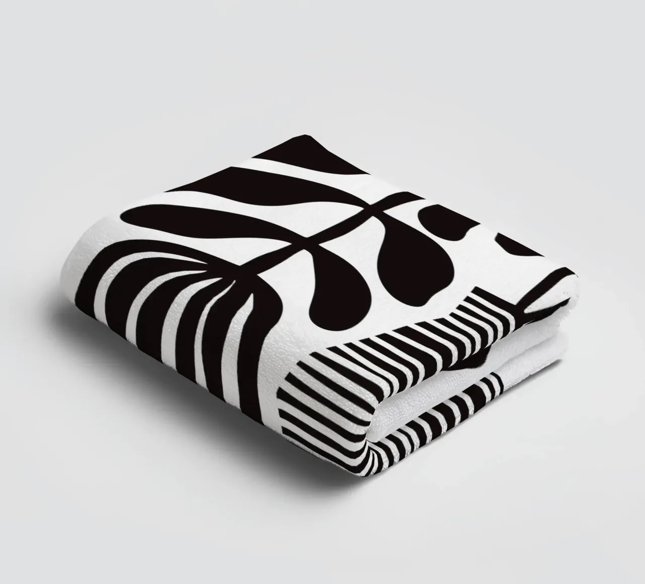 Black Abstract Flowers in Vase asciugamano da bagno da Illustration Raissa Oltmanns