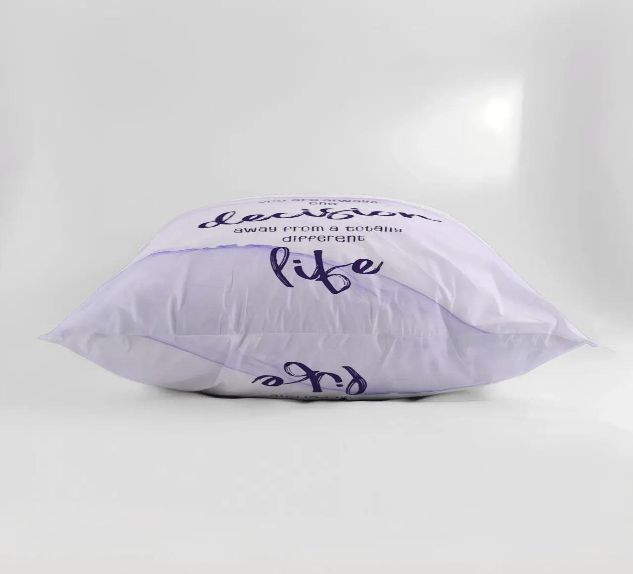 One decision away from a different life | floating colors cuscino da Melanie Viola